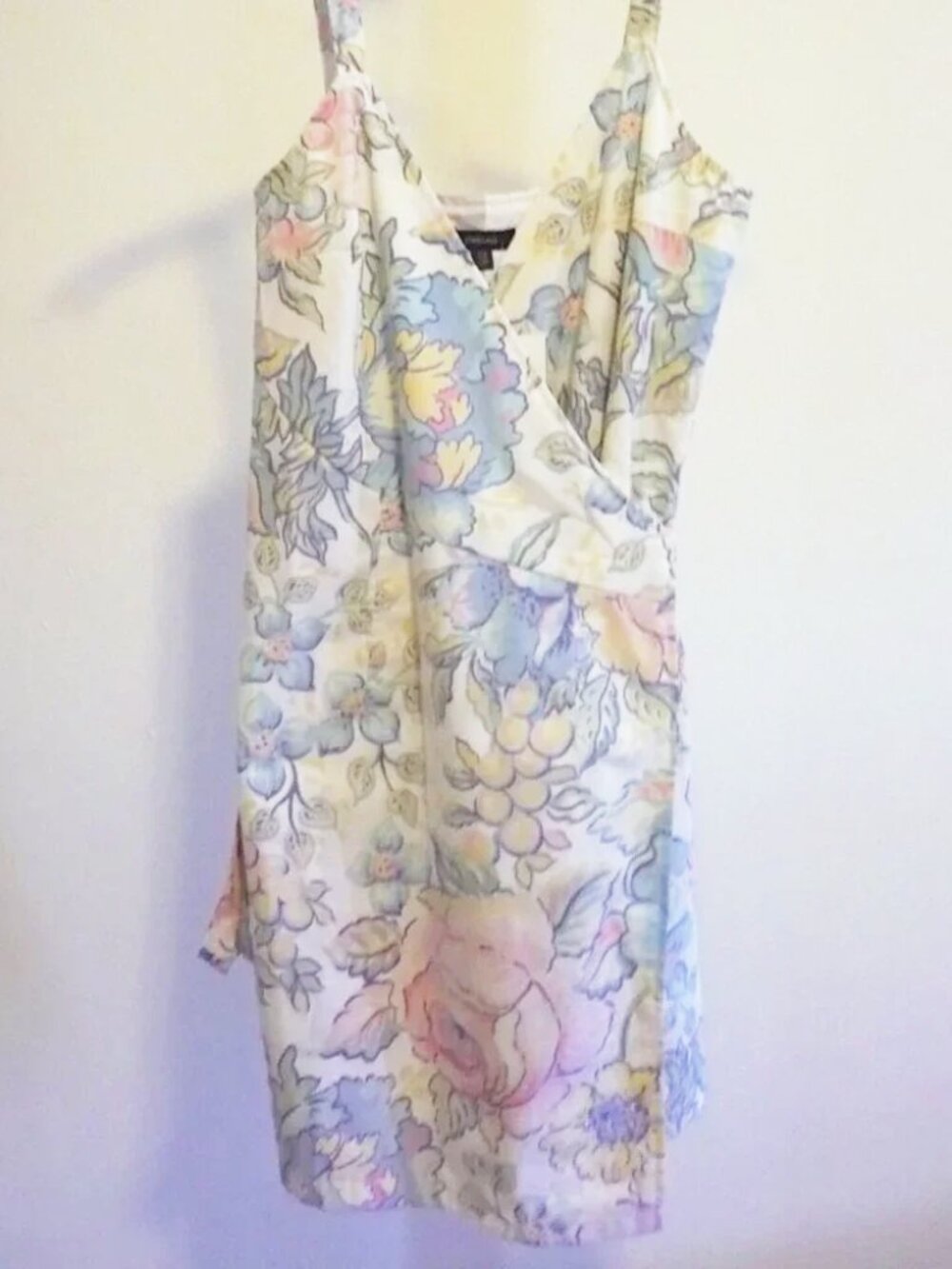 NWT Y2K OOAK Handmade Upcycled Floral Pastel Cottagecore Wrap Dress XS